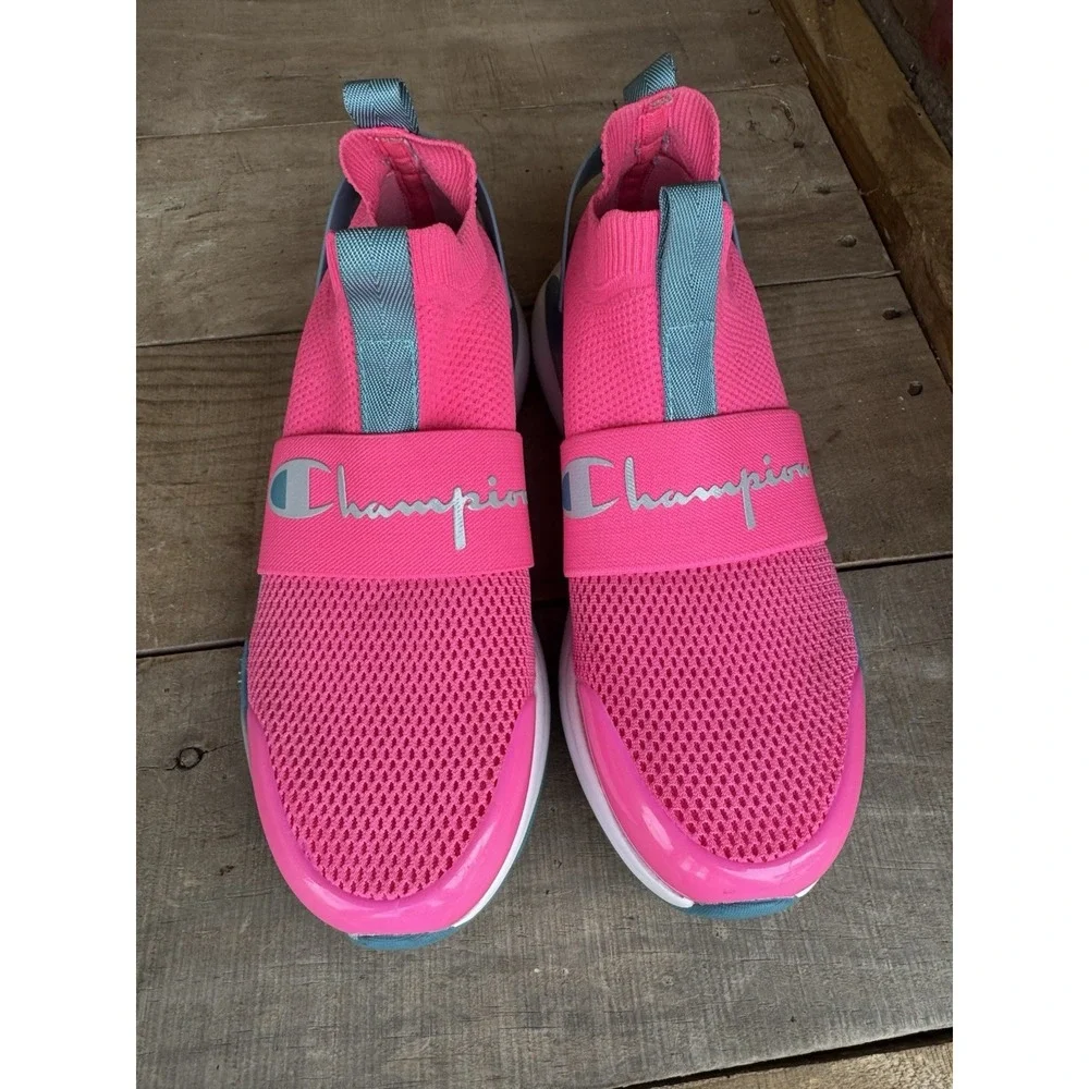 GIRLS CHAMPION SZ 7y SHOES XG TECH PRO‎ Pink And Blue CUTE!!